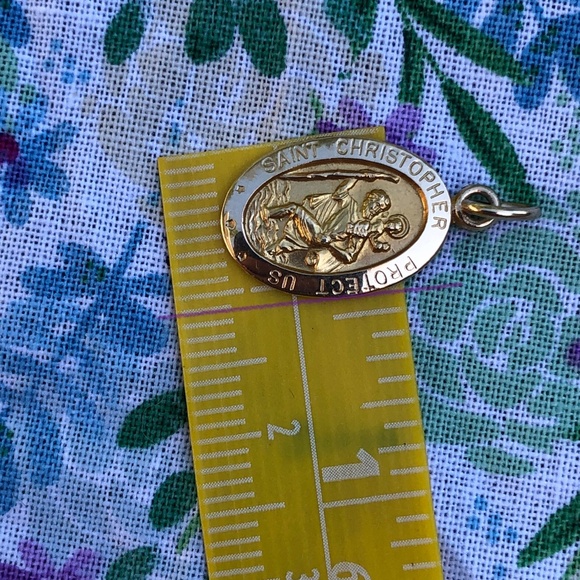 14kt saint Christopher pendant - Picture 4 of 5
